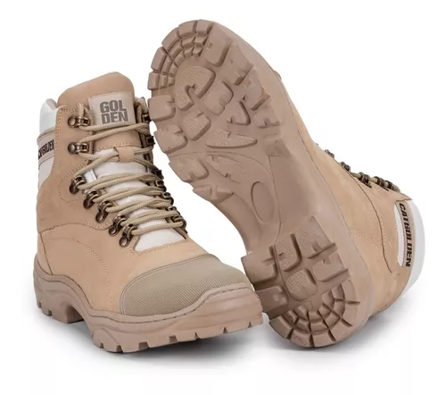 Bota Masculina Caterpillar de Couro Reforçado Impermeável Moderna +  Carteira CAT