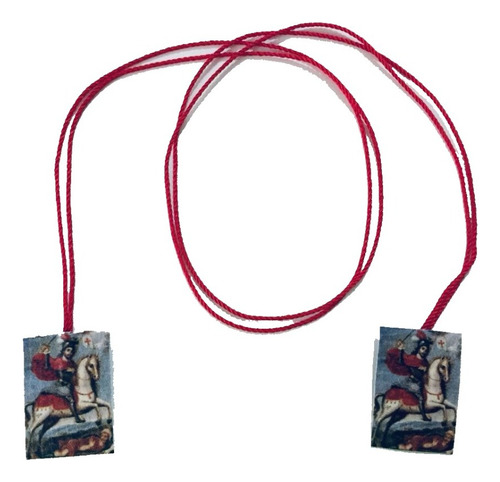 18 Collar Hilo Rojo Escapulario De Santiago Apostol