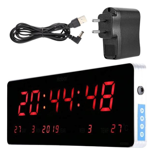 Reloj Digital De Pared 58x21 Grande Para Canchas Sauna