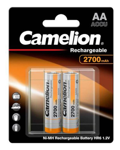 Pila Recargable Aa Camelion 2700mah X 2 Unid. Nuevo