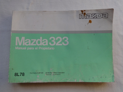 Manual Instrucciones Mazda 323 1996 Guantera Dueño Catalogo