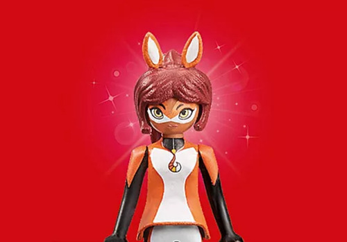 Figura Armable Playmobil Miraculous Rena Roja 7 Piezas 3+