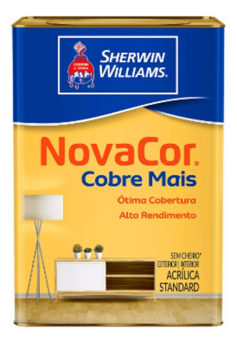 Tinta Acrílica Novacor Fosca Cobre Mais Sherwin Williams 18l