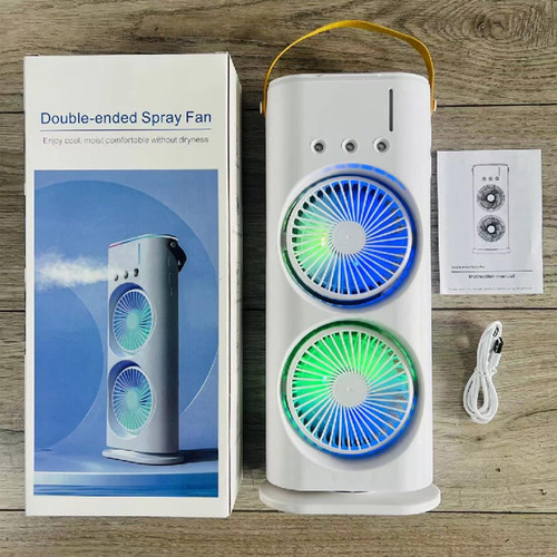 Ventilador De Escritorio Portátil 2 Ventiladores Ligeros De