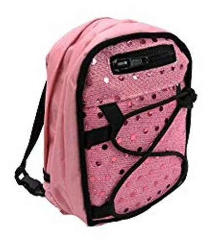 Mochila Rosa Con Lentejuelas De 18 Pulgadas Para Muñecas