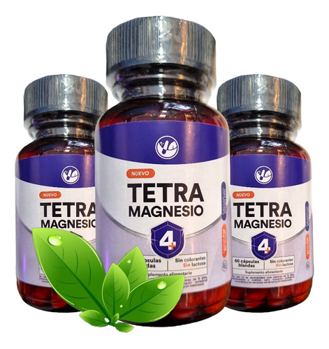 Oferta 3 Tetra Magnesio Plus 60 Cap Total 180 Capsulas