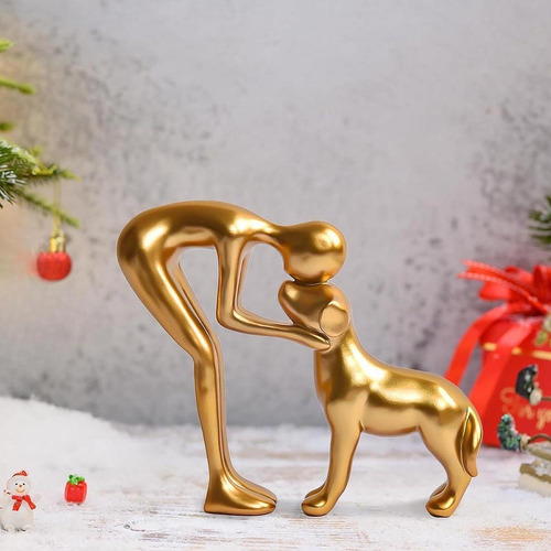 Abraza La Figura De Perro Estatua De La Estatua De La Mesa