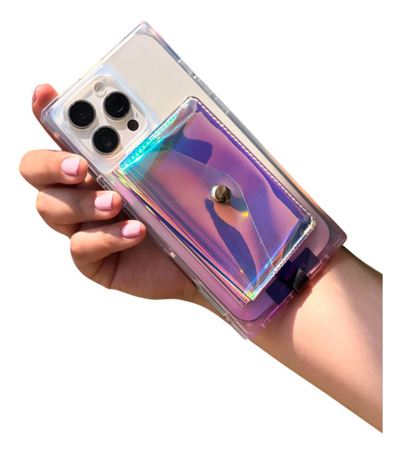 Kbod K25 Tarjetero Magnético Para Celular Con Sujetador Tornasol Wallet K25
