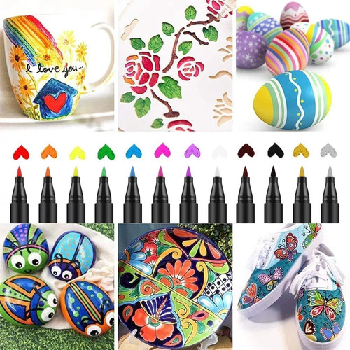 M Marcadores Acrílicos, Kit De Pintura De 24 Colores Y