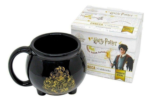 Imagem 1 de 5 de Caneca Caldeirão Harry Potter Hogwarts 500ml 3d