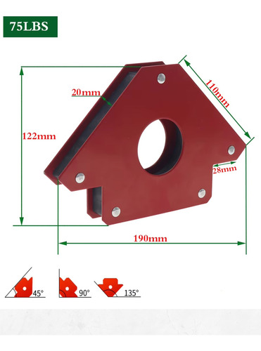 Set 4 Escuadras 75 Lbs Para Soldar / Escuadras Magnetica