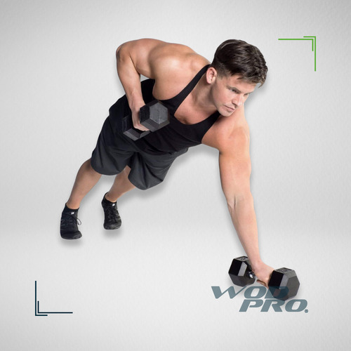 Par Mancuernas Hexagonales Ironfit 15 Lbs Acero Caucho Gym