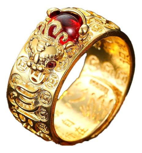 Anillo Pixiu Feng Shui Ajustable - Amuleto De Riqueza Suerte