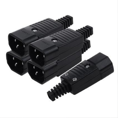 Adaptador Negro Macho Iec 320 C14 Ac Inlet Socket 220v 10a