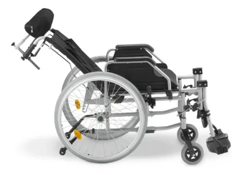 comprar Cadeira de rodas reclinável alumínio dobrável D700 Dellamed tamanho 48 cm