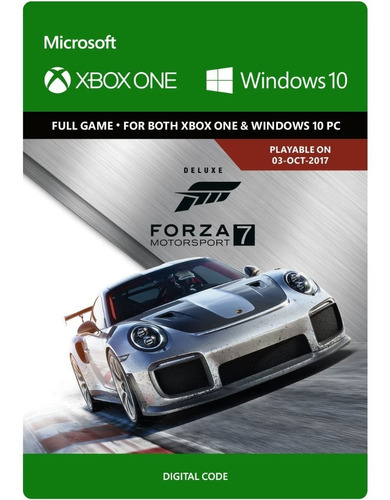 Forza 7 Edição Deluxe - Código 25 Digitos - Xbox / Window 10