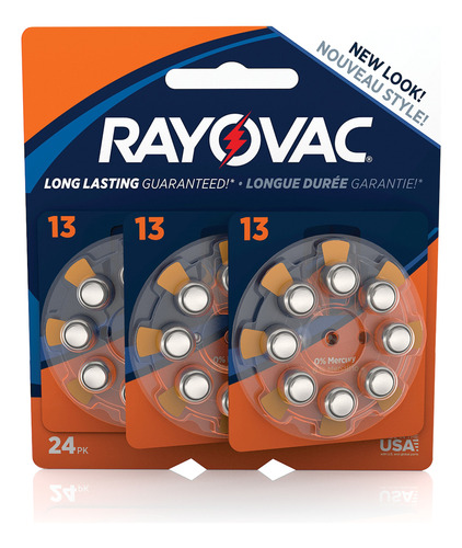 Rayovac Baterias Para Audifonos Tamano 13, Paquete De 24, L1