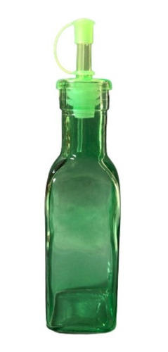 Botella Aceitera Vinagrera Pico Vertedor Verde Chica