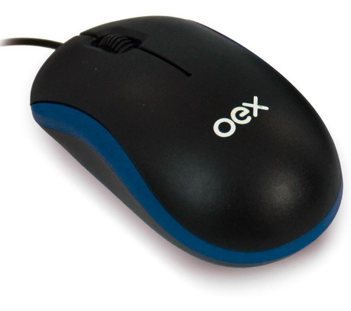 Mouse Óptico Standard Mini Ms103 Preto E Azul - Oex