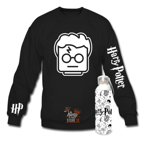 Poleron Polo + Botella, Lego Harry Potter, Fans, Xxl / Thekingstore 