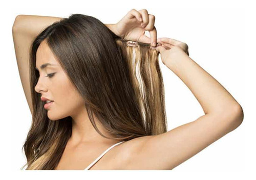 Extensiones De Cabello Alta Calidad 3 Clíp Invisible Rubio