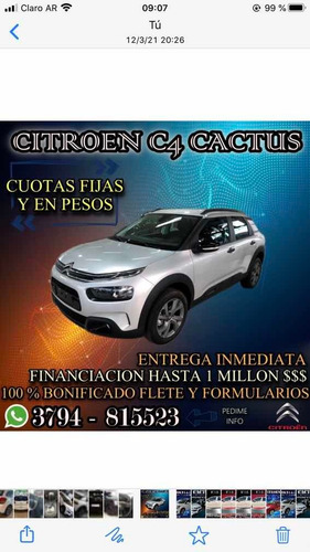 Citroen C4 Cactus Feel Año 2021 Okm