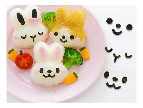 Diy Conejo Arroz Pan Molde Forma De Dibujos Animados Fa...
