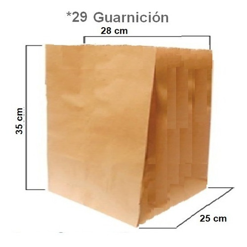 Bolsas Papel Kraft C/fuelle (40x30x18cm) 80gr X100un