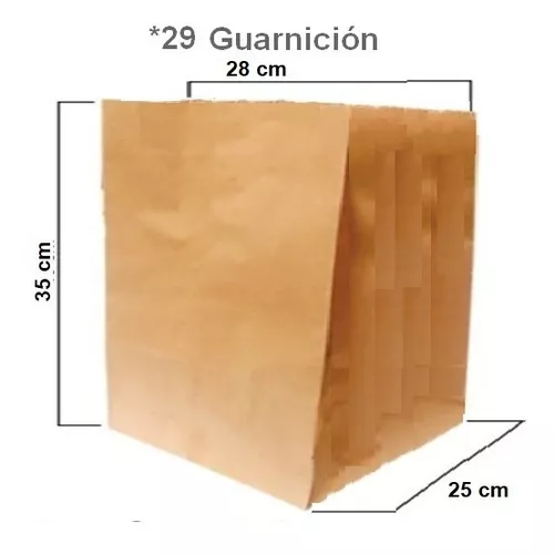 Bolsa de papel kraft con asa plana. Caja 600uds - Medida: 18+8x24cm