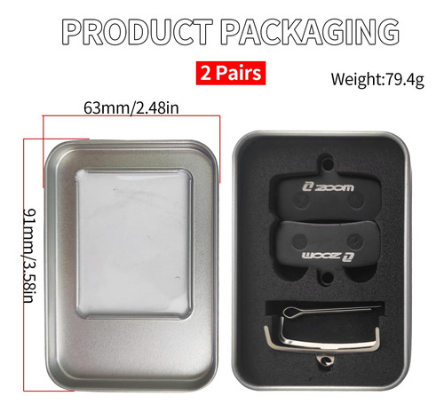 Totas De Freno Para Bicicleta De Haiks 2 Pares, Zoom Db-06 Y