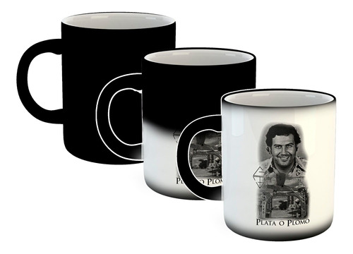 Taza Magica Pablo Escobar Dibujo Plata O Plomo