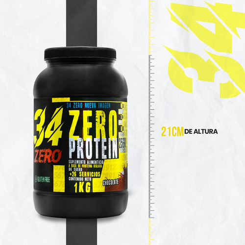 Proteína Hidrolizada 34 Zero 1kg Sabores 26 Servicios Chocolate