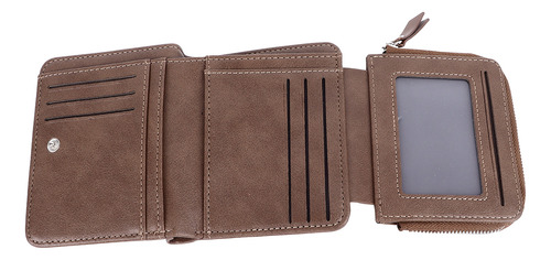 Cartera Vintage Pu Con MĂșltiples Ranuras Para Tarjetas, Piel