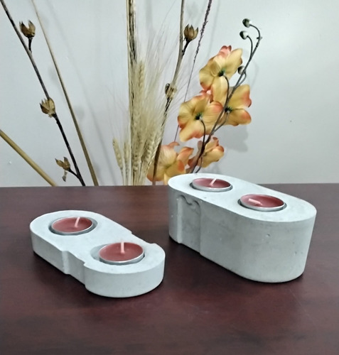 Velas Aromáticas Con Base De Concreto