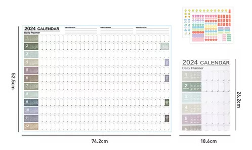 Calendario De Pared 2024, Planificador De Pared Grande A
