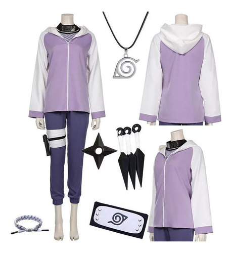 Chaqueta De Disfraz De Anime Hyuga Hinata Para Cosplay