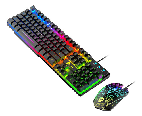 Gamer Mecánico Kexboard Inglés Us Con Luz X