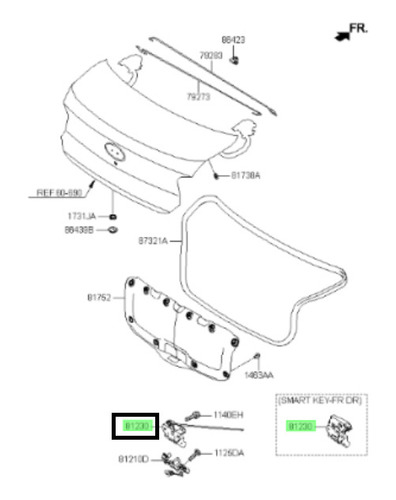 Actuador Chapa Maleta Para Original Hyundai Verna 2020 2023