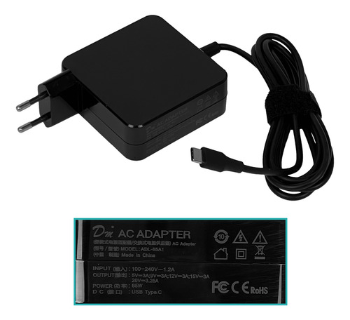 Transformador Variable Usb-c-m 5/9/12/15/20v 3a 65w Type-c