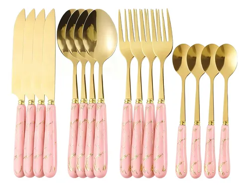 Jogo Talheres Faqueiro Aço Inox 24 Peças Cozinha Sem Suporte