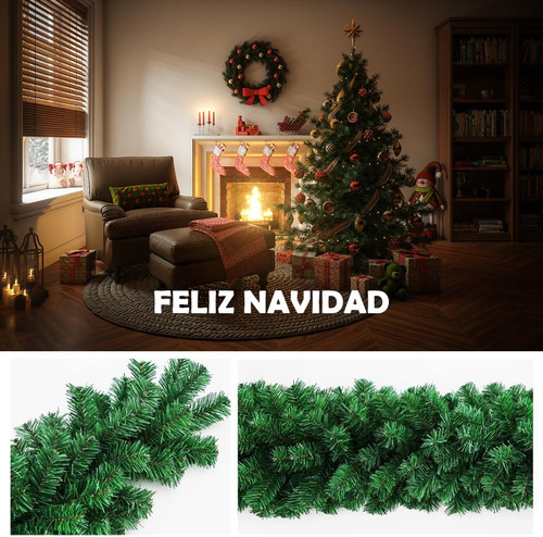 2pcs Guirnaldas Navideñas Decorativas, 5.4m Guirnalda