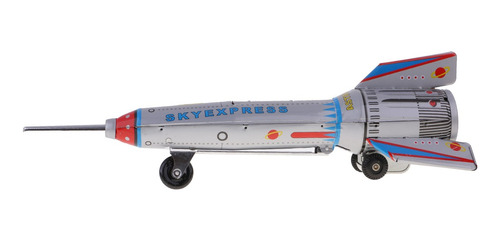 Amagogo Nave Espacial de Cohete Retro Modelo 1/220 Cohete de Aleación Fundido a Presión con Soporte de Exhibición 