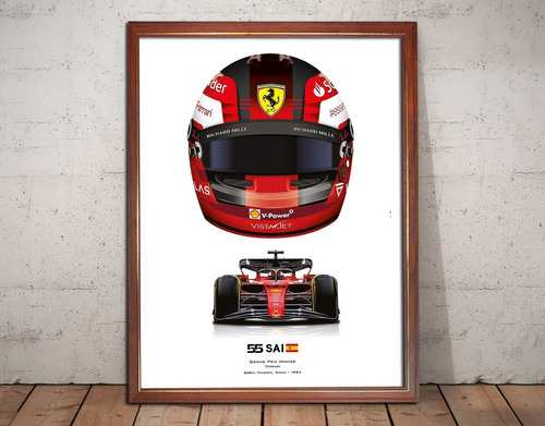 Cuadro Decorativo Poster Carlos Sainz F1 Fórmula 1 
