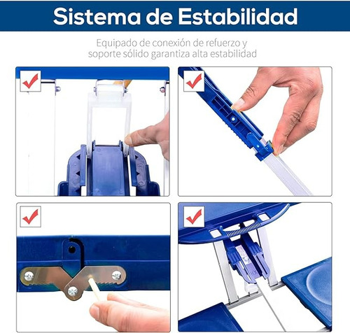 Mesa De Camping Aluminio Plegable Portatil +4 Bancos Maletín (Usado)