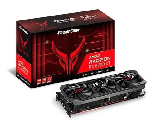 Imagem 1 de 1 de Placa De Video Radeon Rx 6700xt 12gb Red Gddr6 192 Bits