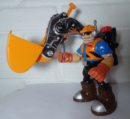 Antigo Boneco Fisher Price Rescue Heroes Operário Mattel2000 (Usado)