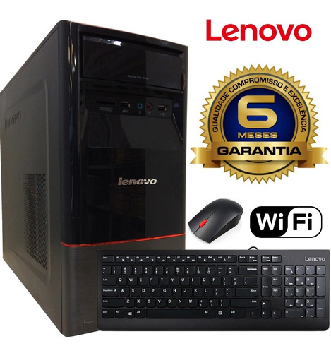 Imagem 1 de 6 de Computador Torre Lenovo I3 4gb Hd 500gb + Teclado E Mouse