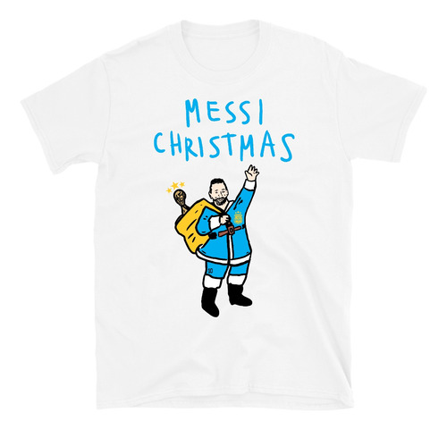 Remera Modal Messi Navidad Argentina