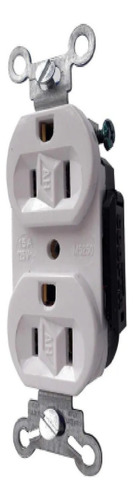 Contacto Duplex Polarizado Blanco 15a 125v Arrow Hart 5250b