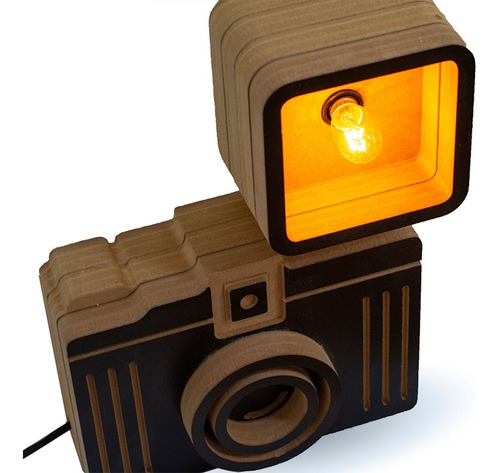 Imagen 2 de 5 de Lampara Camara Retro Decorativa Nordica Escandinava Interrup